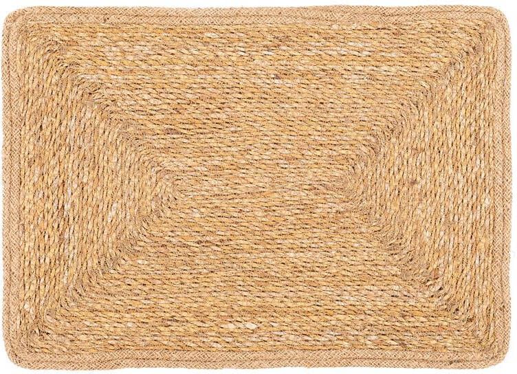 Mesapiu Placemat Seagrass & Jute Rechthoek Set van 6