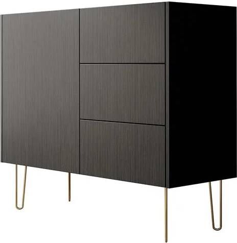 Meubella Dressoir Hacienda Zwart 97 cm