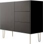 Meubella Dressoir Hacienda Zwart 97 cm - Thumbnail 2