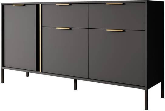 Meubella Dressoir Loren Antraciet 153 cm 2 lades