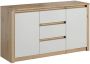 Meubella Dressoir Melody Wit Eiken 140 cm - Thumbnail 2