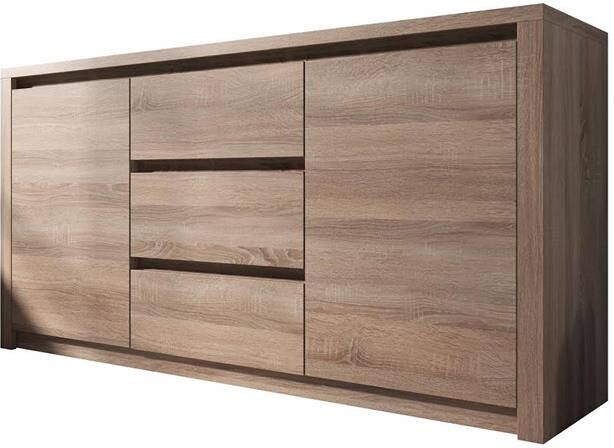 Meubella Dressoir Monaco Truffel eiken 140 cm