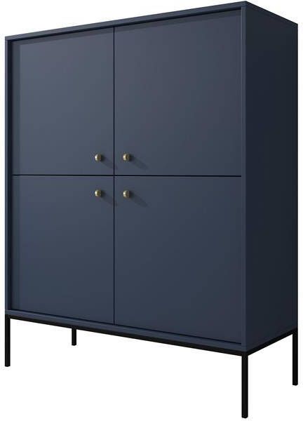 Meubella Dressoir Moreno Blauw 104 cm Hoog