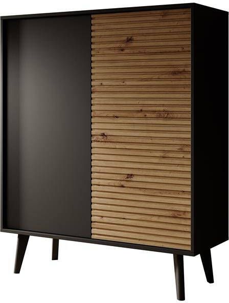 Meubella Dressoir Palladium Eiken Zwart 104 cm Hoog