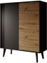 Meubella Dressoir Palladium Eiken Zwart 104 cm Hoog - Thumbnail 2