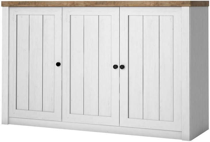 Meubella Dressoir Parello 4 Wit Eiken 130 cm