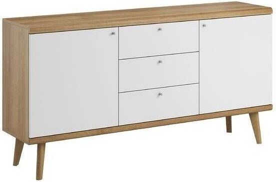 Meubella Dressoir Primavera Wit Licht eiken 160 cm