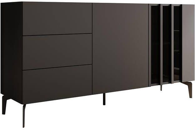 Meubella Dressoir Torres Antraciet 150 cm 3 lades