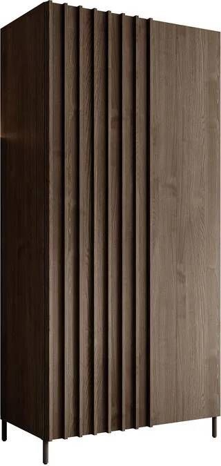 Meubella Kledingkast Paz Donkerbruin eiken 92 cm