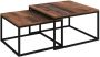 Meubella Salontafel Styler Old Wood 70 cm set van 2 - Thumbnail 2