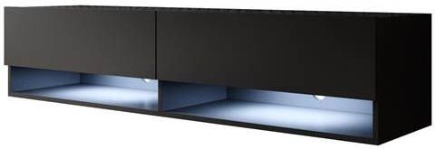 Meubella TV-Meubel Asino LED Mat Zwart 140 cm