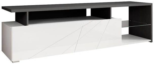 Meubella TV-Meubel Colin Wit Zwart eiken 170 cm