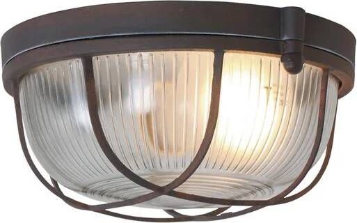 Mexlite Plafondlamp Lisanne 1-lichts rond bruin