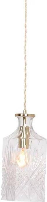 Mexlite Hanglamp Grazio glass Ø 10 cm mat goud E14 fitting