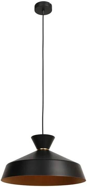 Mexlite hanglamp Skandina zwart metaal 40 cm E27 fitting 3682ZW