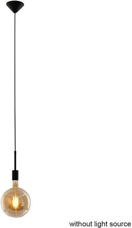 Mexlite hanglamp Minimalics zwart metaal Ø 10cm E27 2701ZW