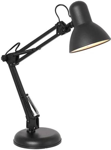 Mexlite Study tafellamp E27 (grote fitting) zwart