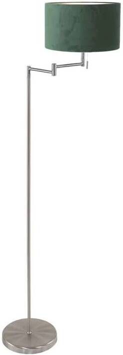 Mexlite Vloerlamp Bella Staal Lampenkap Ø 30cm Groen E27 Fitting