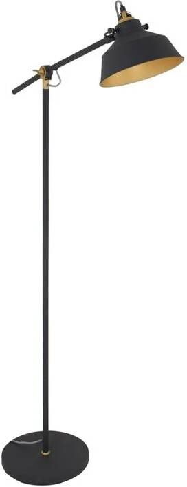 Mexlite Vloerlamp Nove Zwart Goud E27 Fitting 40W max. 1322ZW