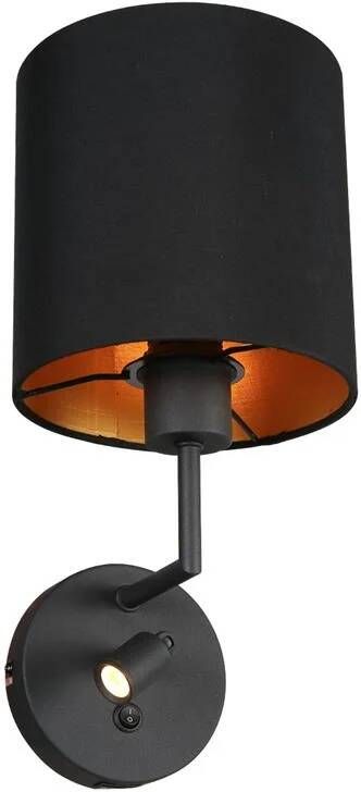 Mexlite wandlamp Noor zwart metaal 18 cm Ingebouwde LED-module en E27 fitting 1562ZW