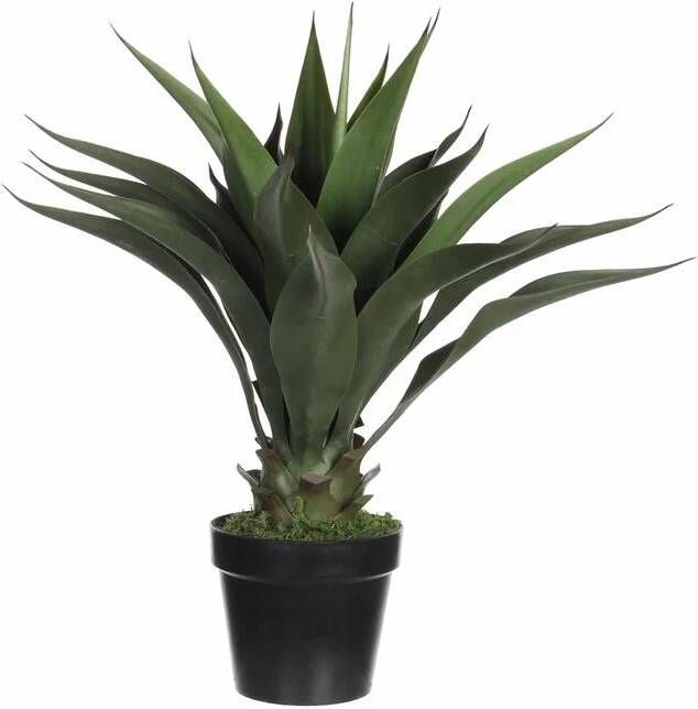 Mica Decorations Groene kunstplant agave succulent plant in pot Kunstplanten