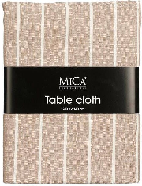 Mica Decorations Alivo Tafelkleed L250 x B140 cm Beige Wit