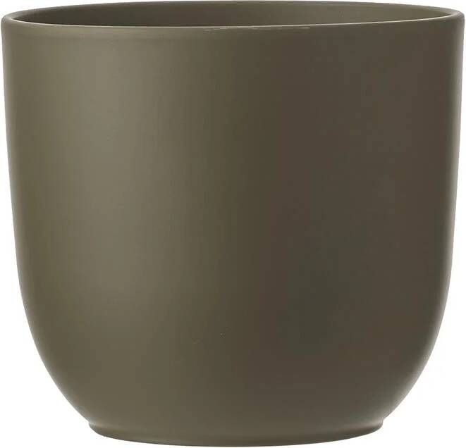 Mica Decorations Bloempot Mat Groen Keramiek Voor Kamerplant H20 X D22.5 Cm Plantenpotten