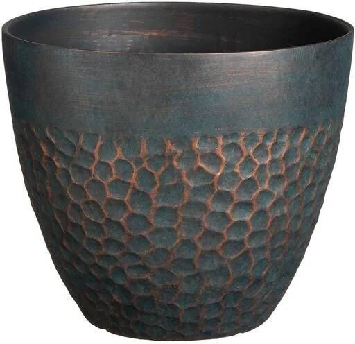 Mica Decorations Plantenpot Bravo kunststof buiten binnen Diep groen D38 x H32 cm Plantenpotten