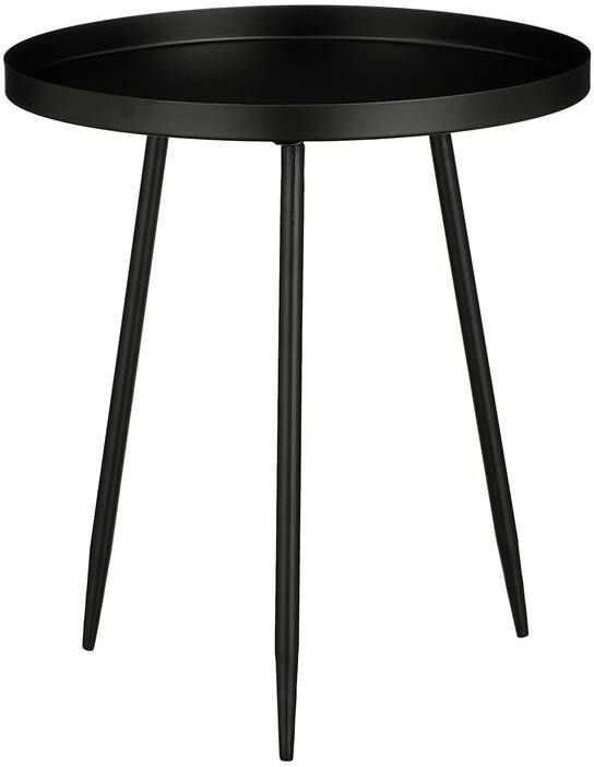 Mica Decorations Flores Bijzettafel H44 x Ø40 cm Zwart