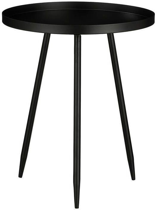 Mica Decorations Flores Bijzettafel H49 x Ø42 cm Zwart