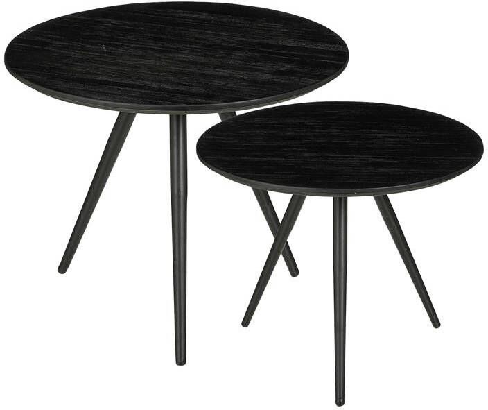 Mica Decorations Jailey Bijzettafel Set van 2 H49 x Ø50 cm