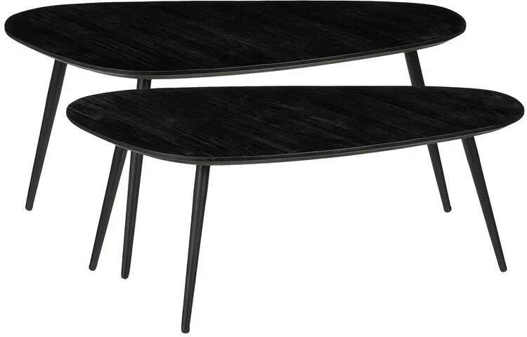 Mica Decorations Jailey Bijzettafel Set van 2 L84 x B39 x H39 cm