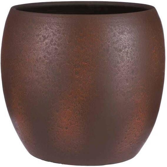 Mica Decorations Lester Ronde Pot H35 x Ø38 cm Terracotta Roestkleurig