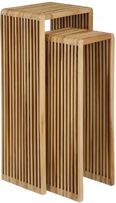 Mica Decorations Yonker Plantentafel Set van 2 Bruin
