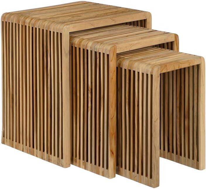 Mica Decorations Yonker Plantentafel Set van 3 Bruin