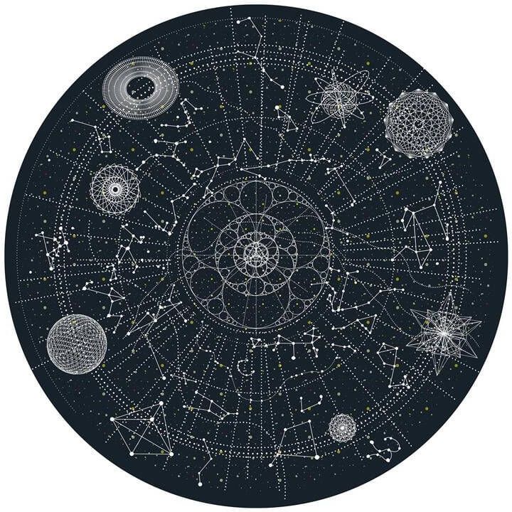 Moooi Carpets Celestial vloerkleed Ø250 polyamide donkerblauw