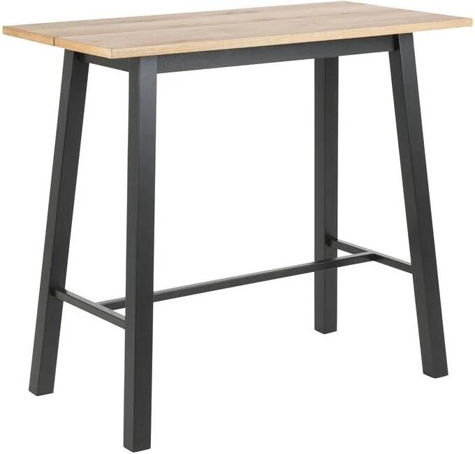 Leen Bakker Bartafel Liden eiken zwart 105x58x117 cm