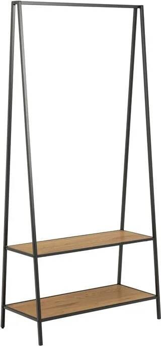 Hioshop Sea kledingrek 2 planken zwart natuur.