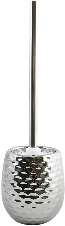 MSV Toiletborstel houder Phoenix keramiek zilver 41 cm