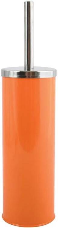 MSV Toiletborstel in houder|wc-borstel metaal oranje 38 cm