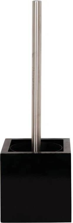 MSV Toiletborstel MDF houder|rvs wc-borstel zwart 37 cm