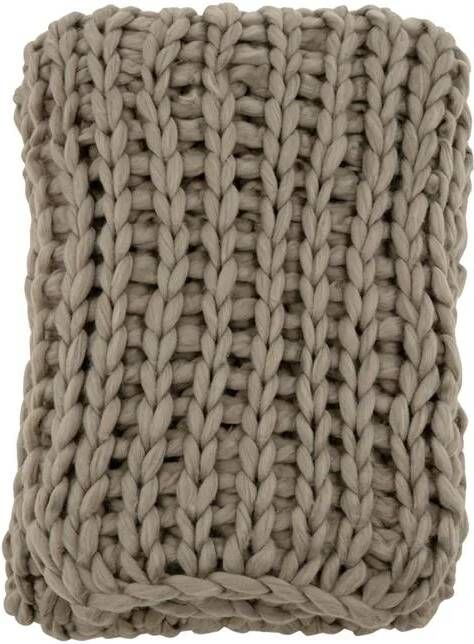 Nest Living Verena Gebreide Plaid Bruin 170 x 130 cm