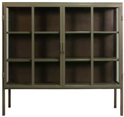New Routz Kentucky Vitrinekast Olijfgroen