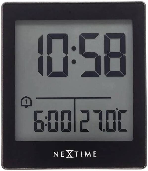 NeXtime Digitale Tafelwekker 7 7x8 9x3 cm RCC Temperatuur