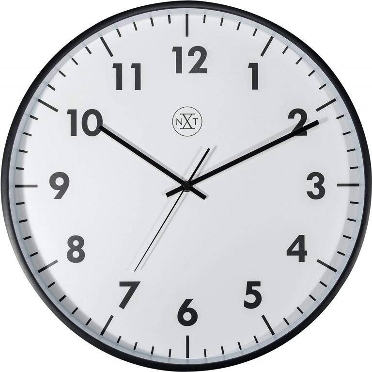 NeXtime nXt Wandklok 40 cm Plastic Zwart &apos;New&apos;
