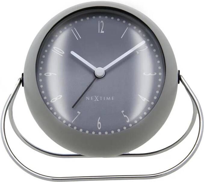 NeXtime Tafelwekker 14x12x8cm Stil Grijs Metaal