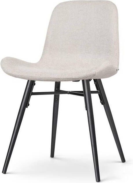 Nolon Nena-Fé Eetkamerstoel Beige Zwarte Houten Poten