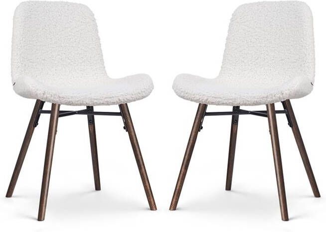 Nolon Nena-Fé Eetkamerstoelen Set van 2 Teddy Walnoot