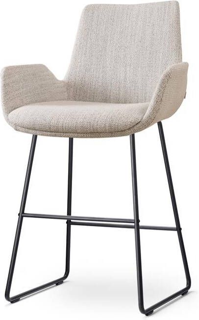 Nolon Nino-Eef Barkruk Beige Gemêleerd met Armleuning Zwart 65