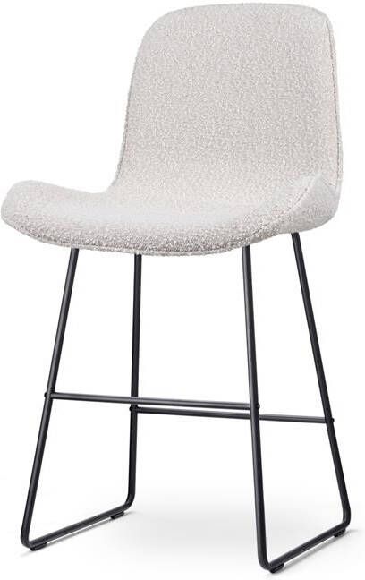 Nolon Nino-Fé Barkruk Bouclé Beige Zwart Onderstel 65 cm